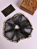 Pearl Ruffle Scrunchies