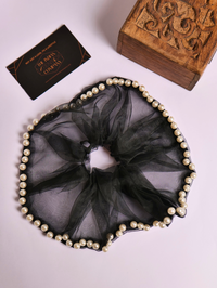 Pearl Ruffle Scrunchies