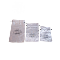 White Satin Pouches (Pack of 3)