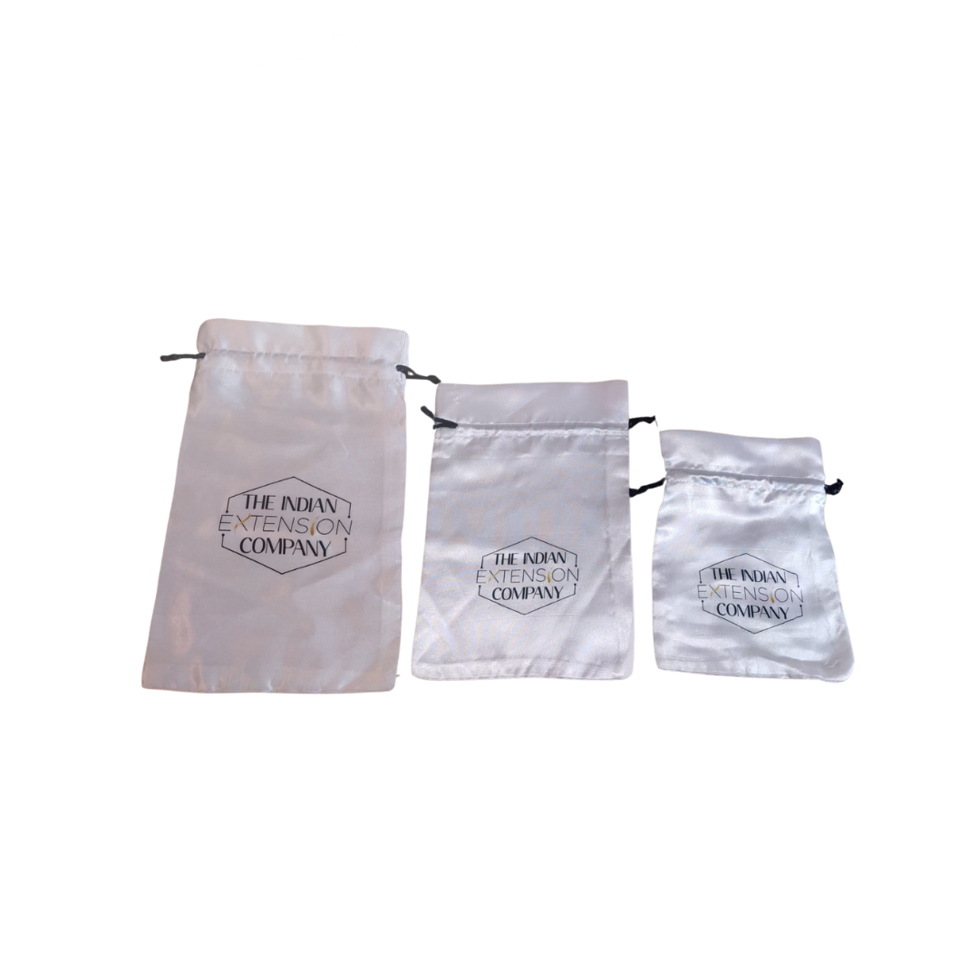 White Satin Pouches (Pack of 3)