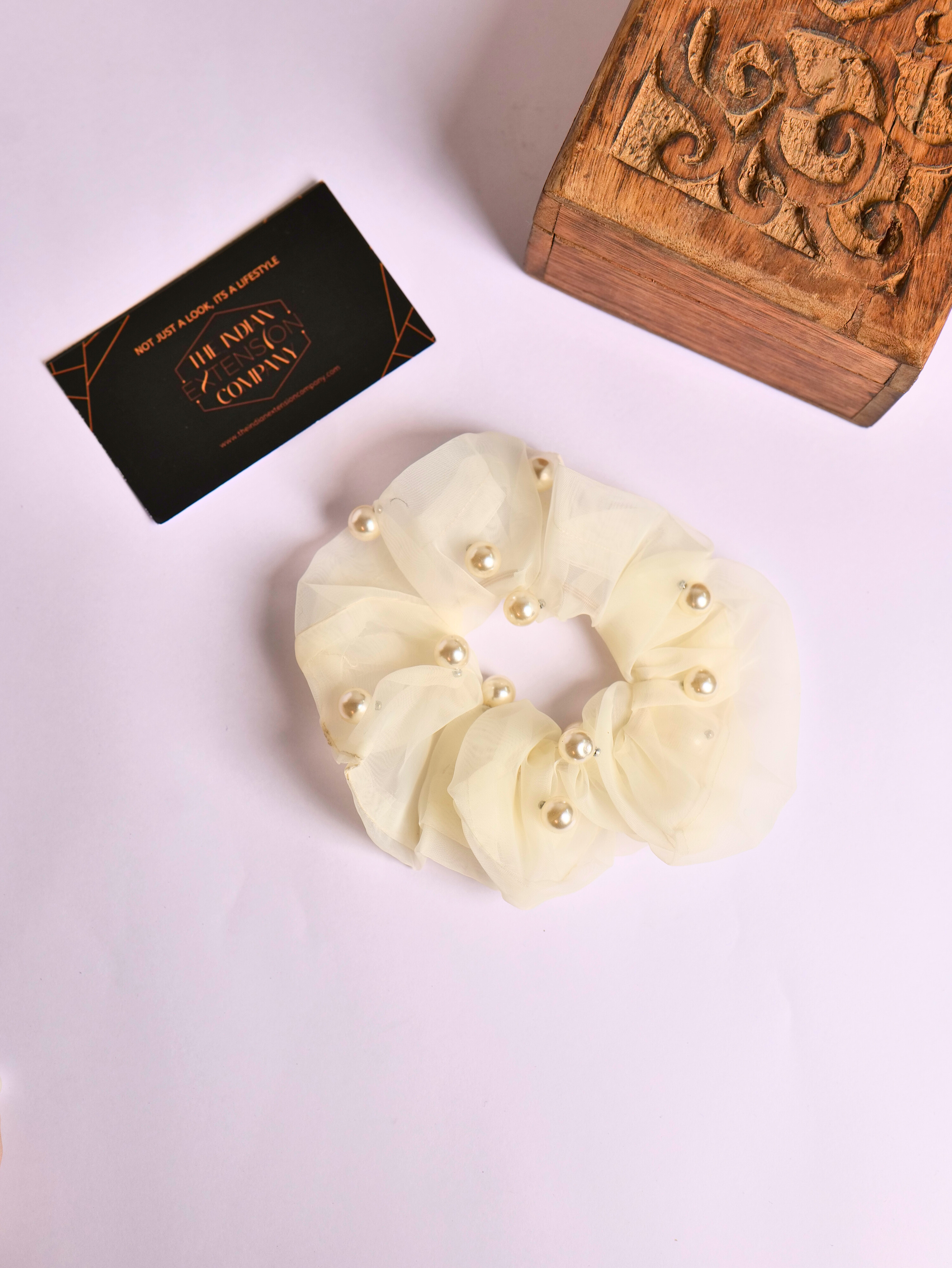 Pearl Organza Scrunchies