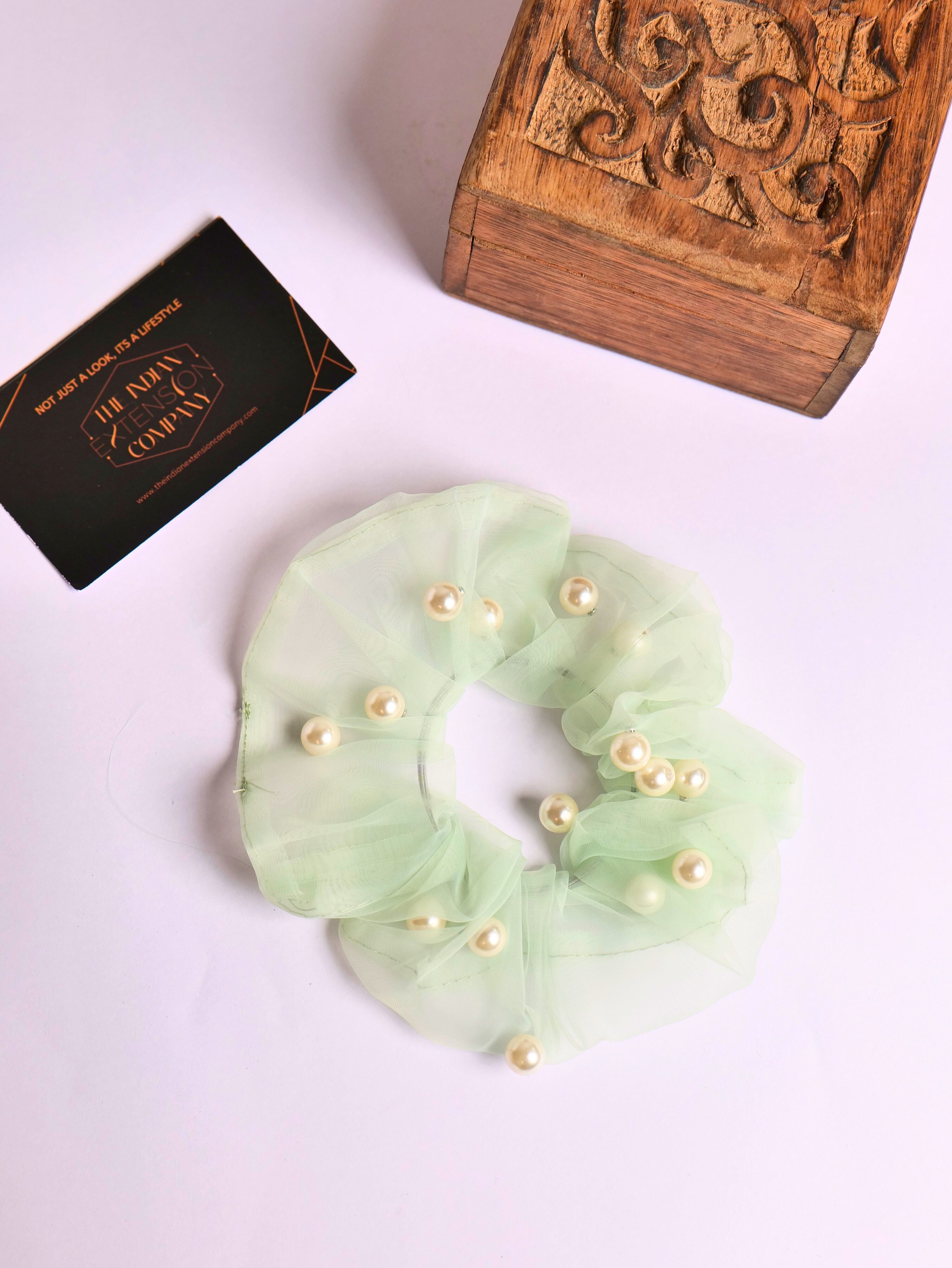 Pearl Organza Scrunchies