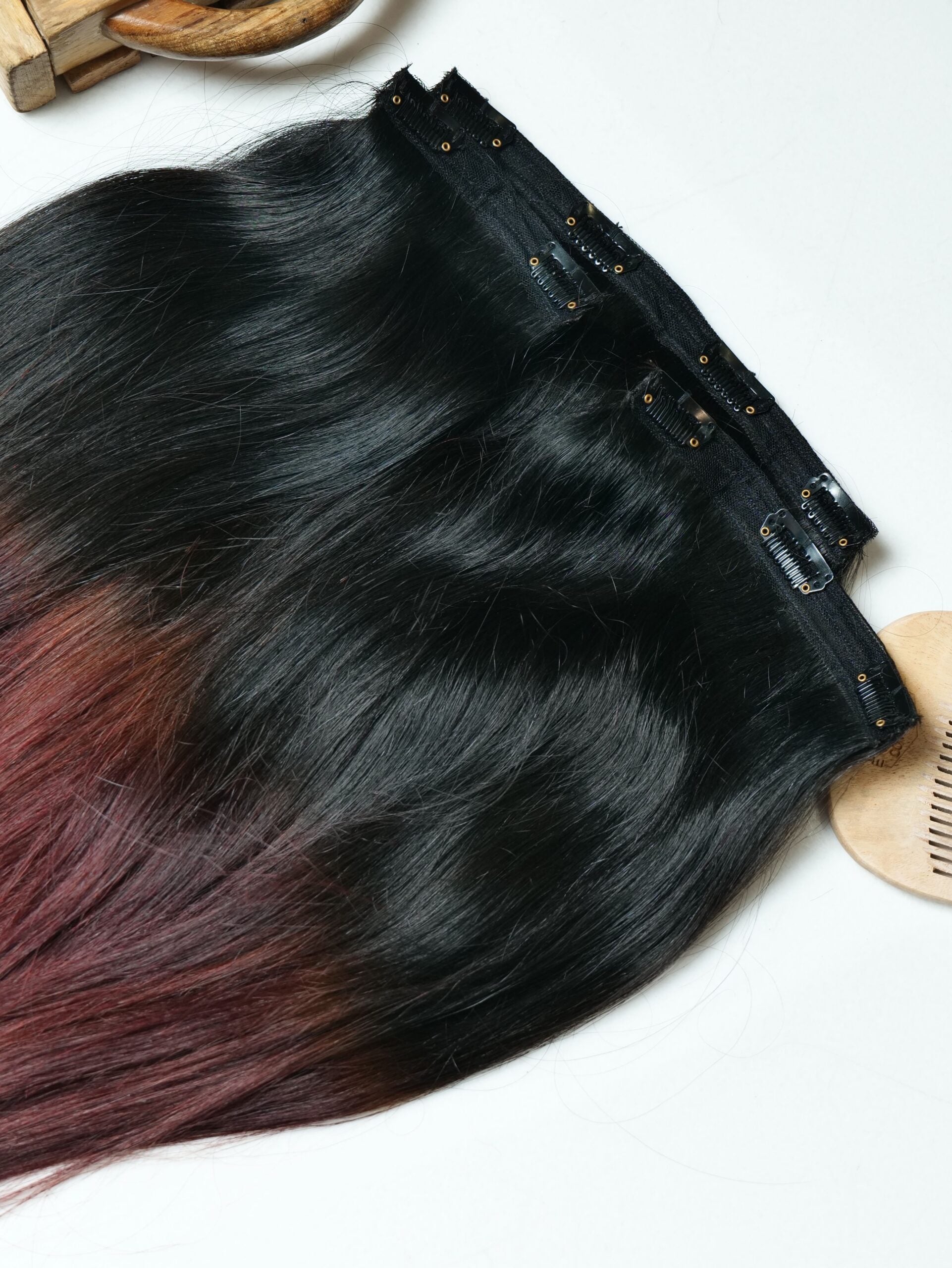 3 Clip In Set (Burgundy)
