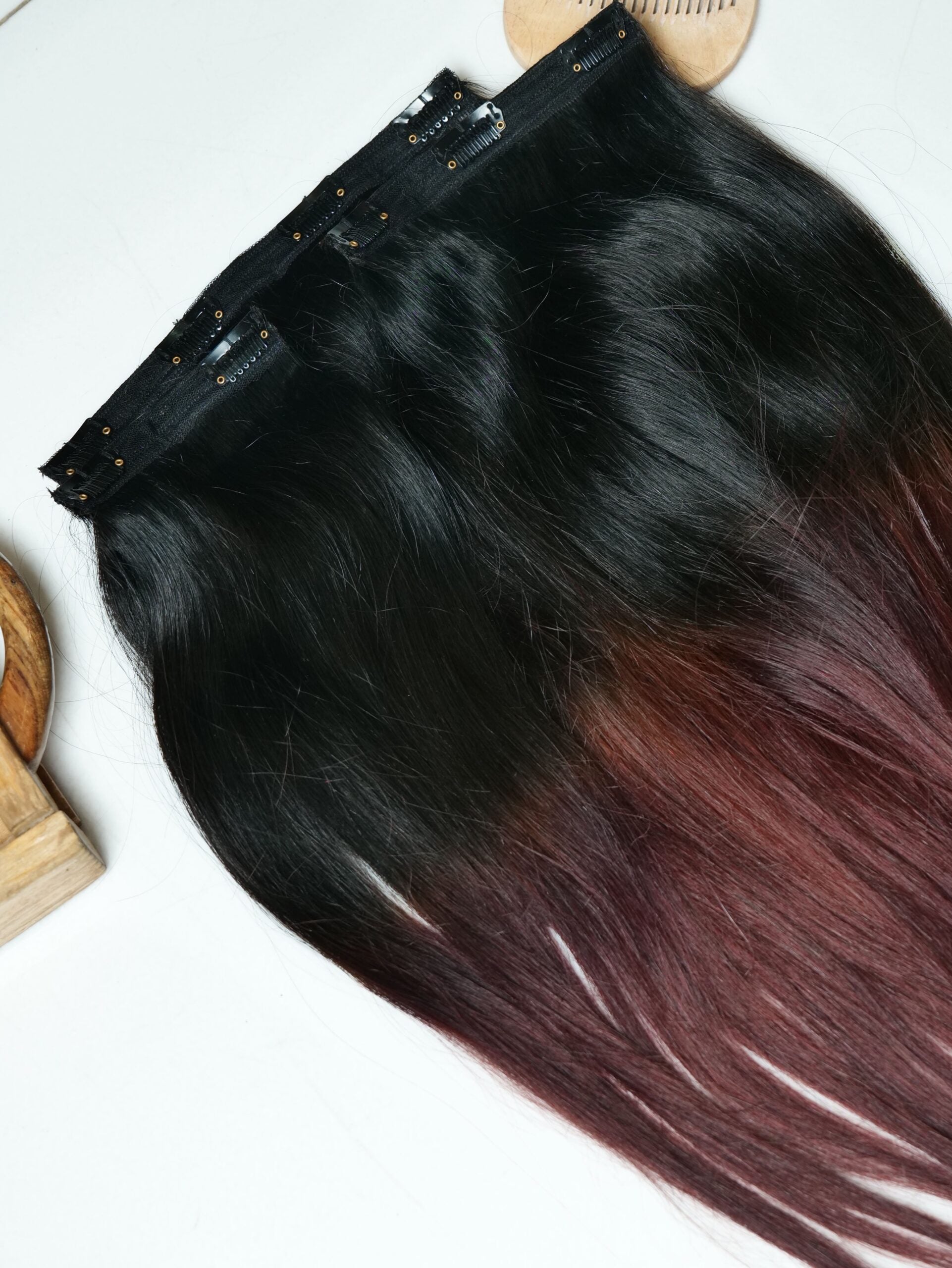 3 Clip In Set (Burgundy)