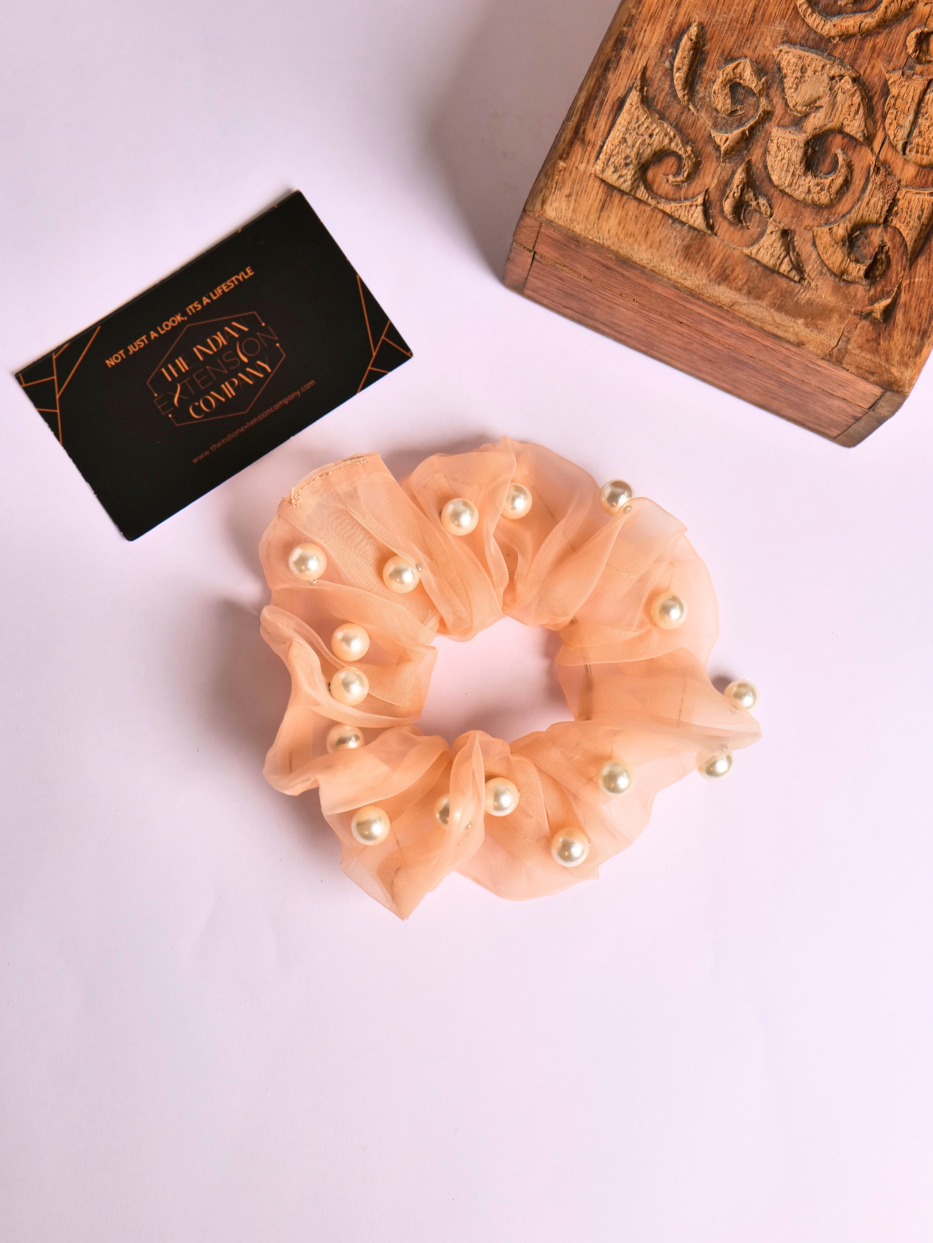 Pearl Organza Scrunchies