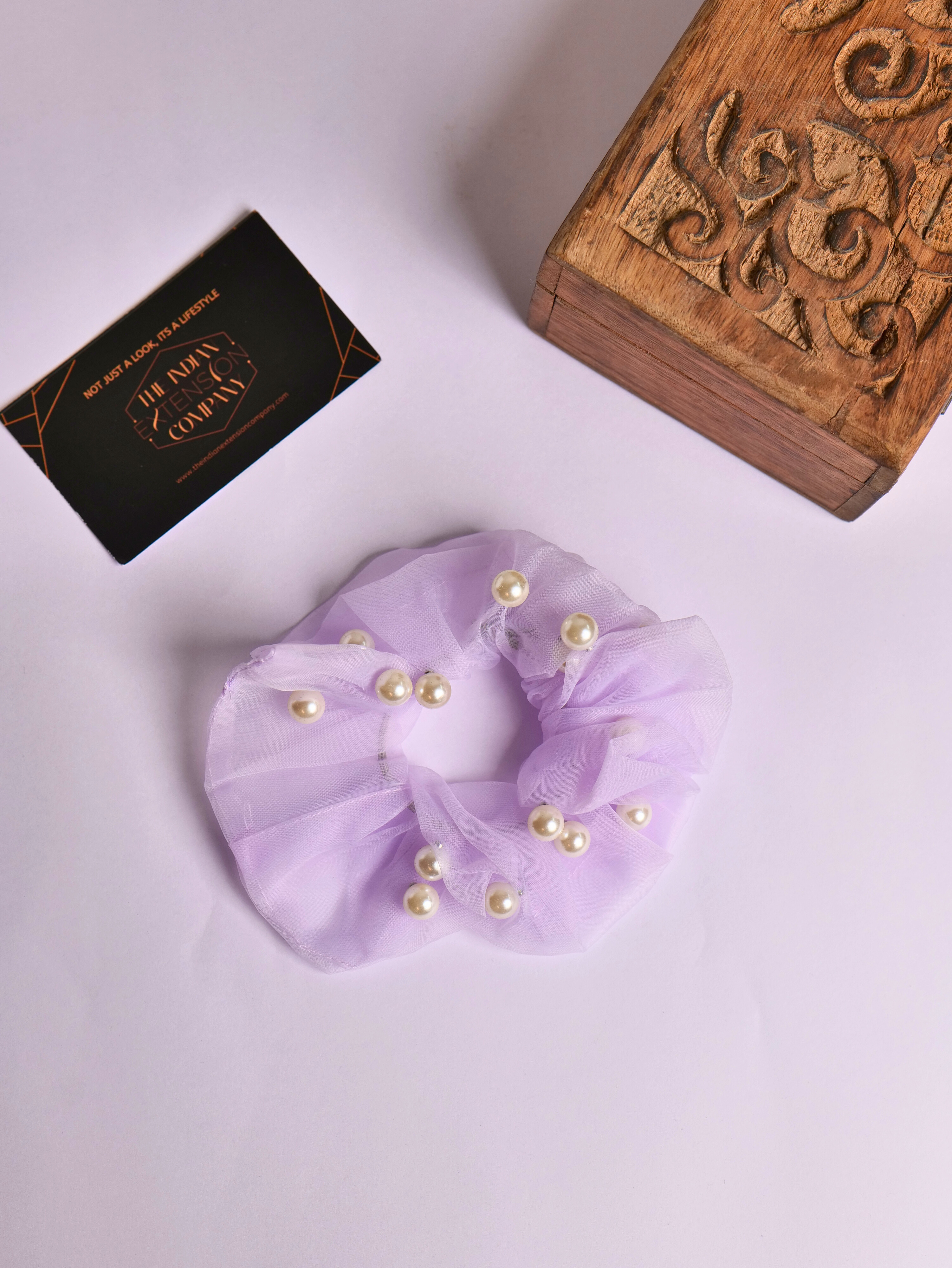 Pearl Organza Scrunchies