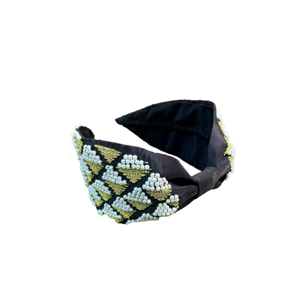 Black Pearl Embellished Hair Bands