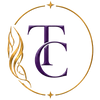 Ties Company logo in purple and gold on a white background, with text reading '100% Human Hairs Extensions & Toppers' and 'Nails • Hair • Lashes • Brows'.