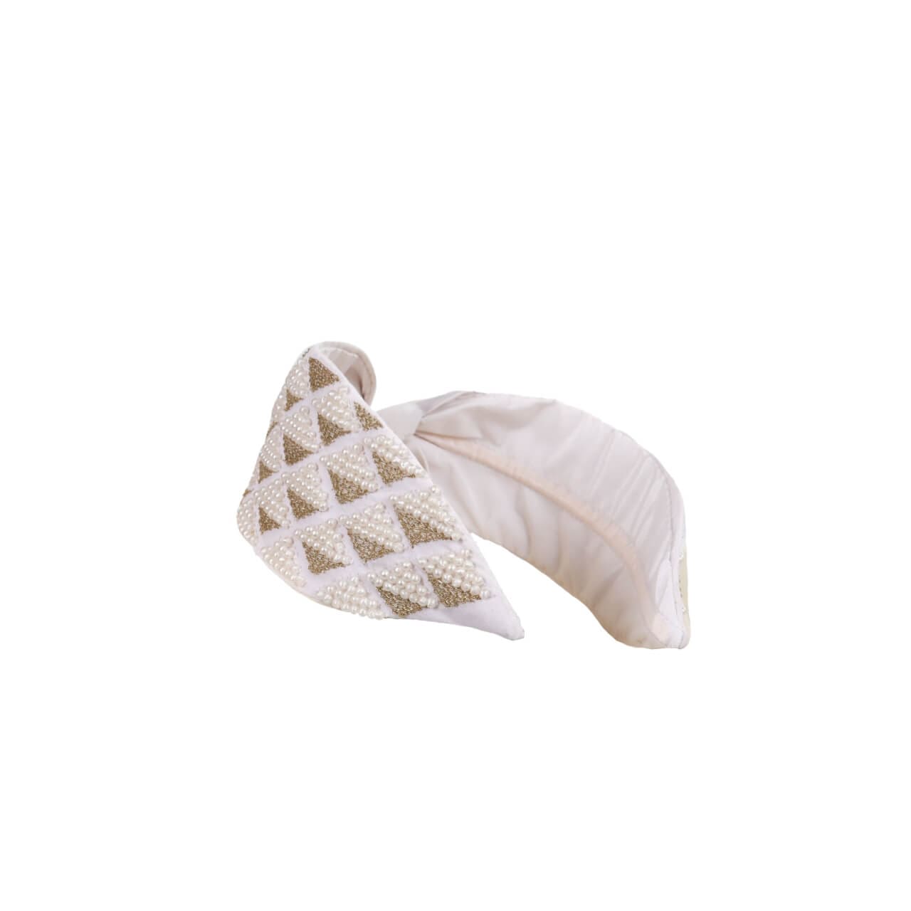 White Pearl Embellished Hair Bands