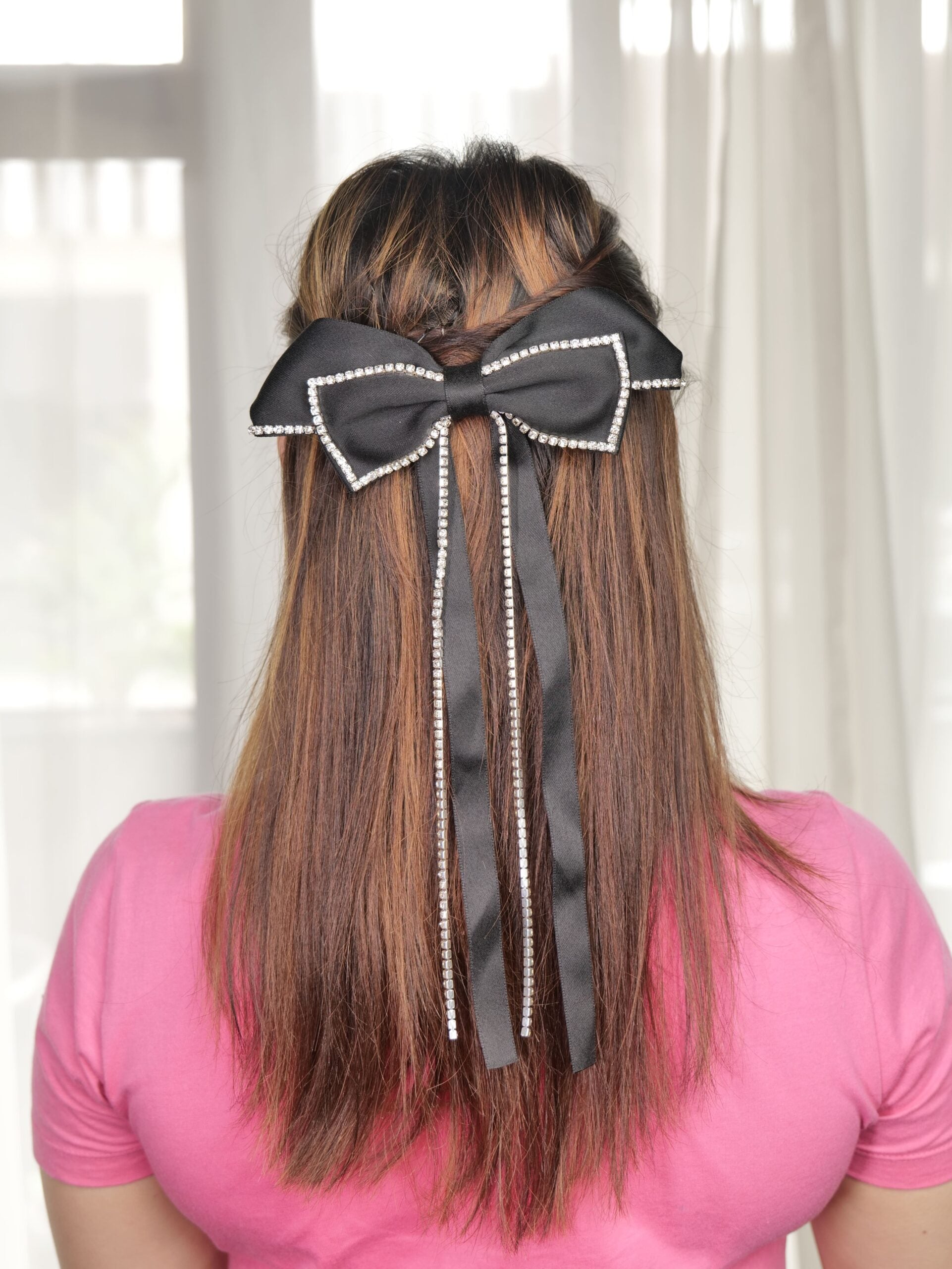 Crystal Black Bow