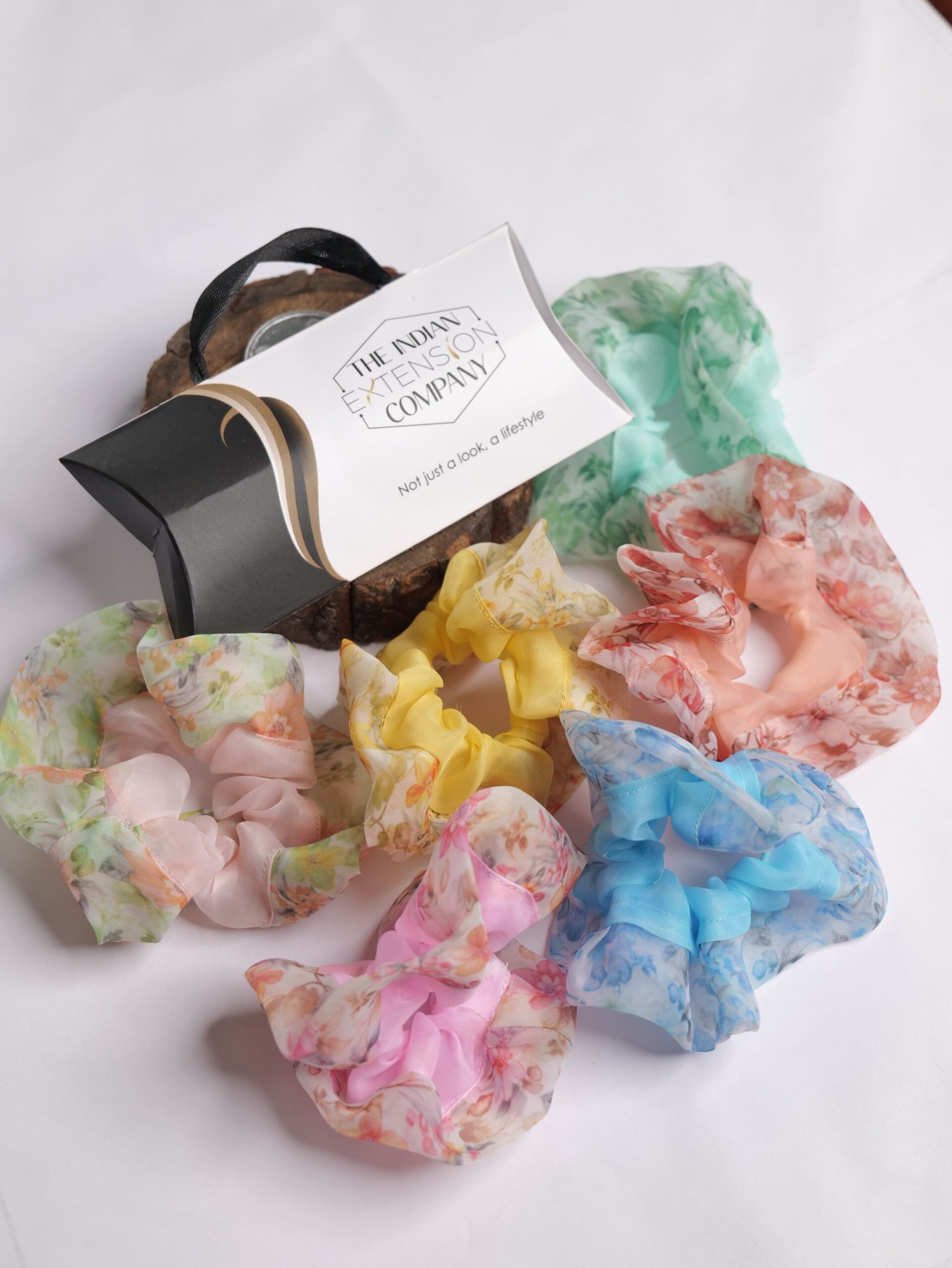 Organza Floral Scrunchies