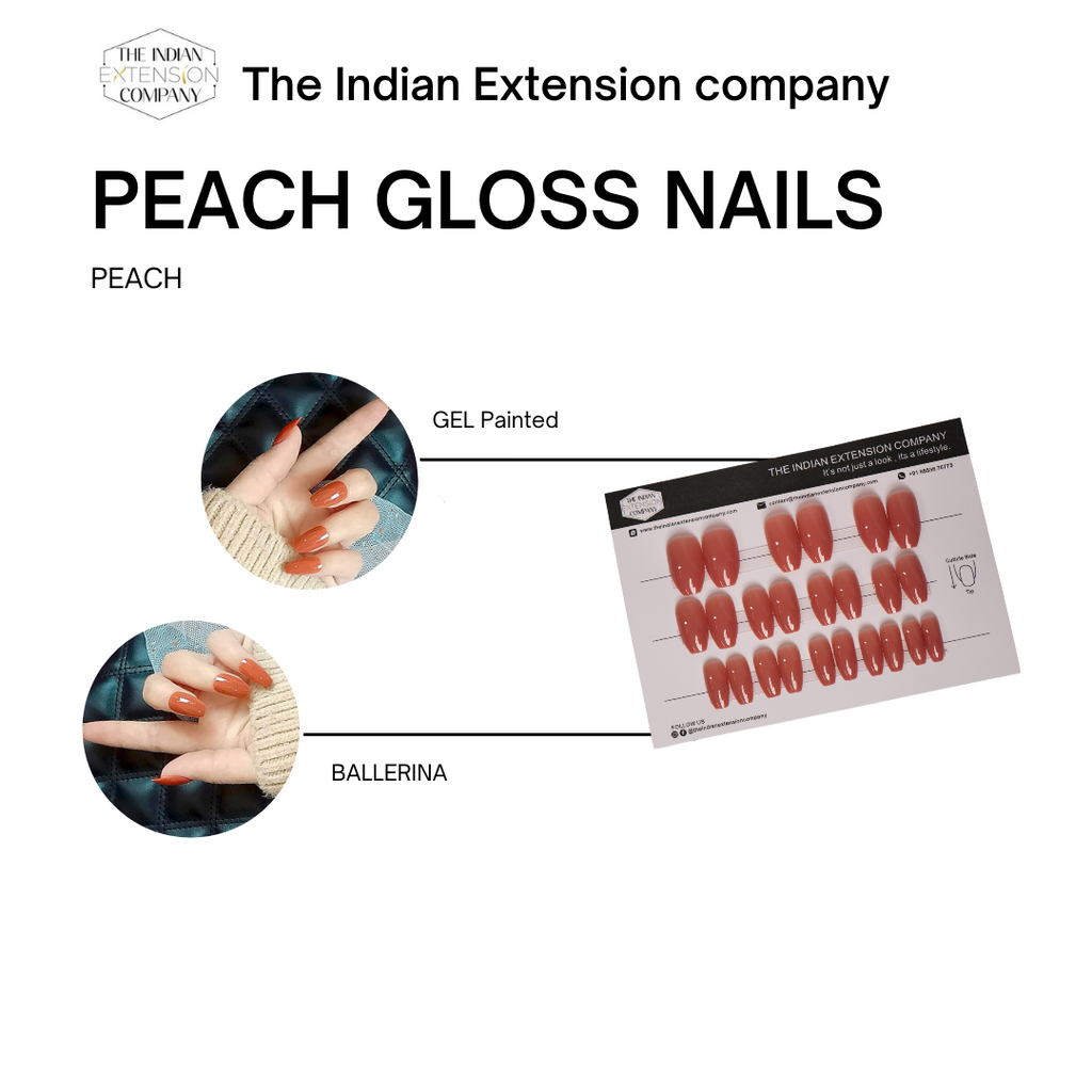 Peach Gloss Nails