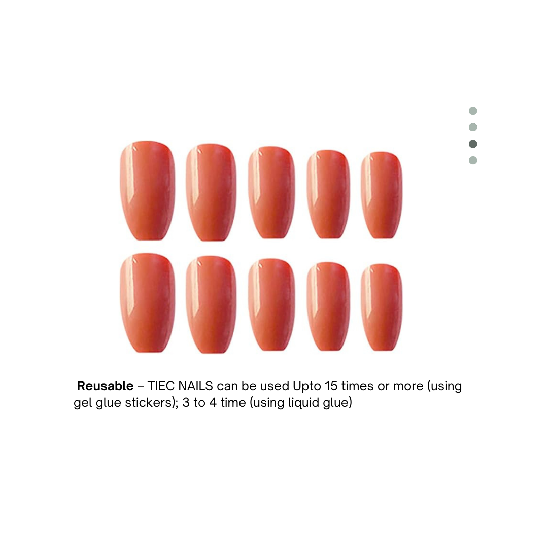 Peach Gloss Nails