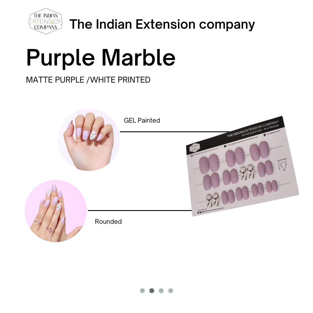 Purple Marble Nails