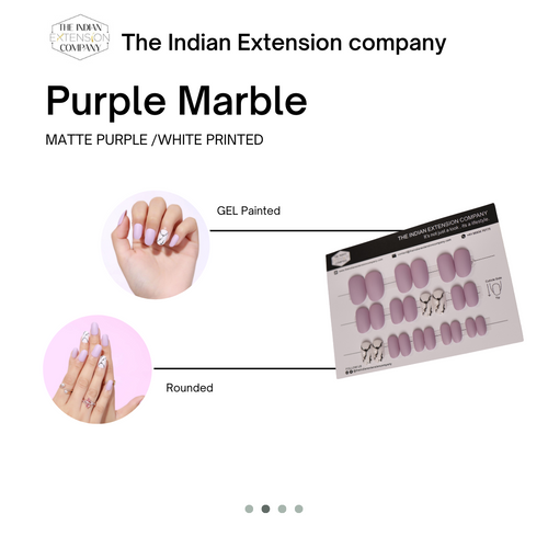 Purple Marble Nails