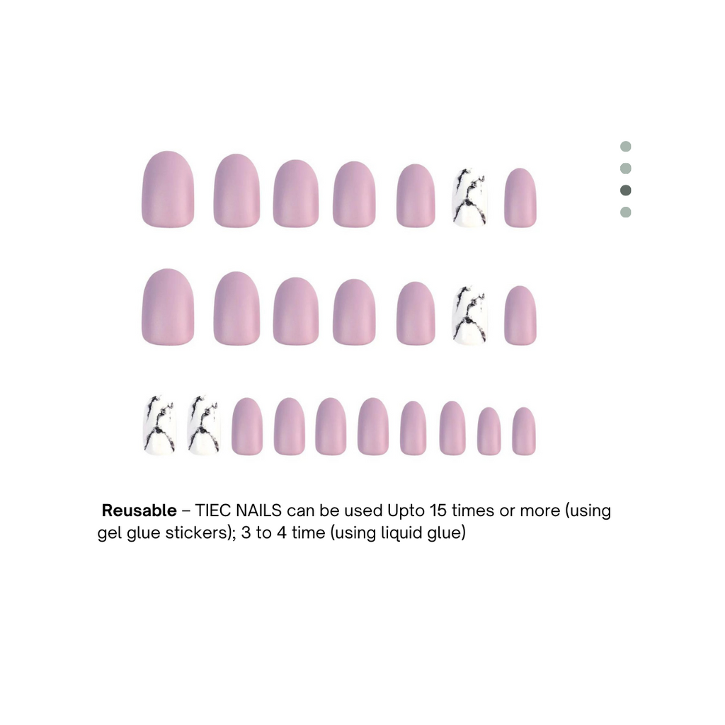 Purple Marble Nails