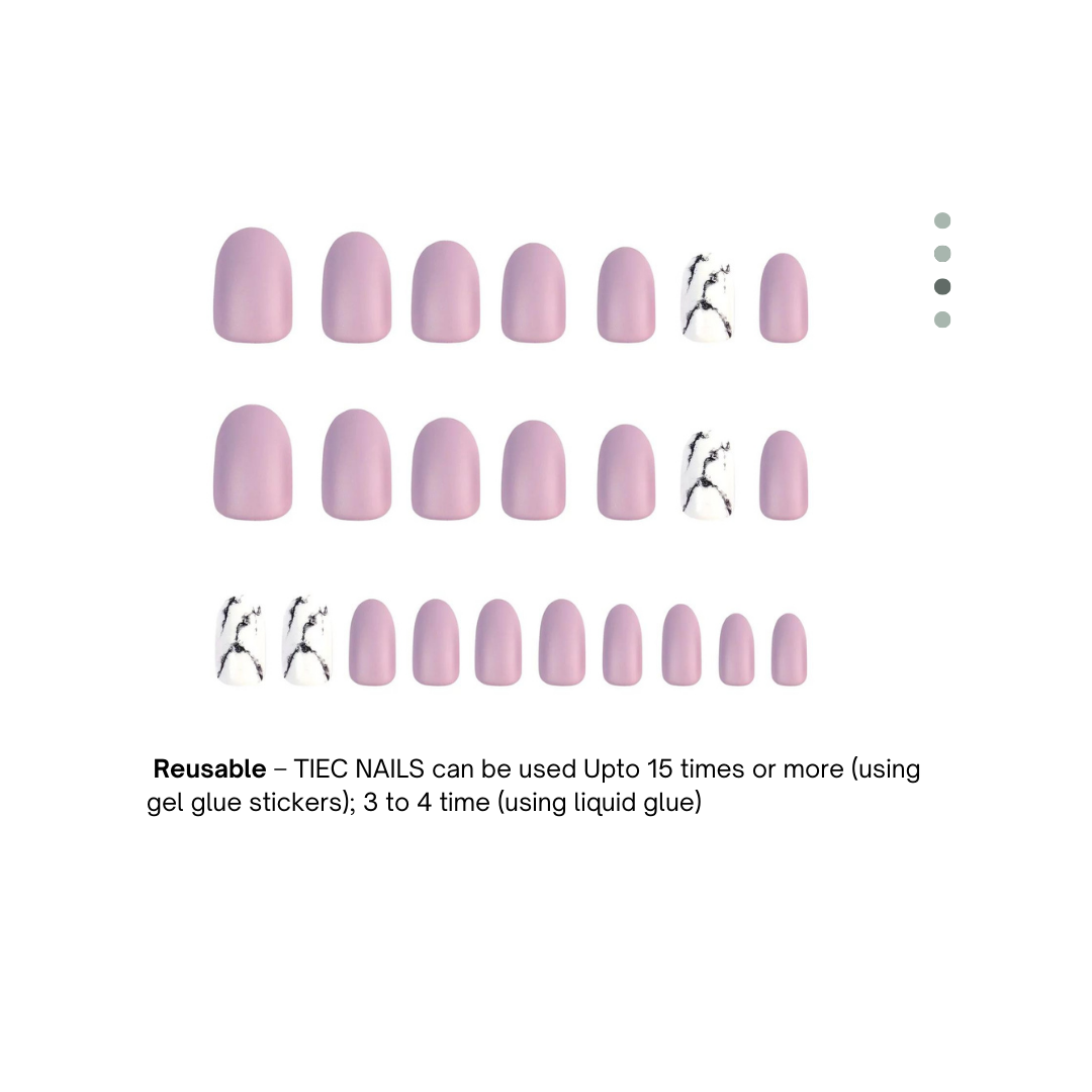 Purple Marble Nails