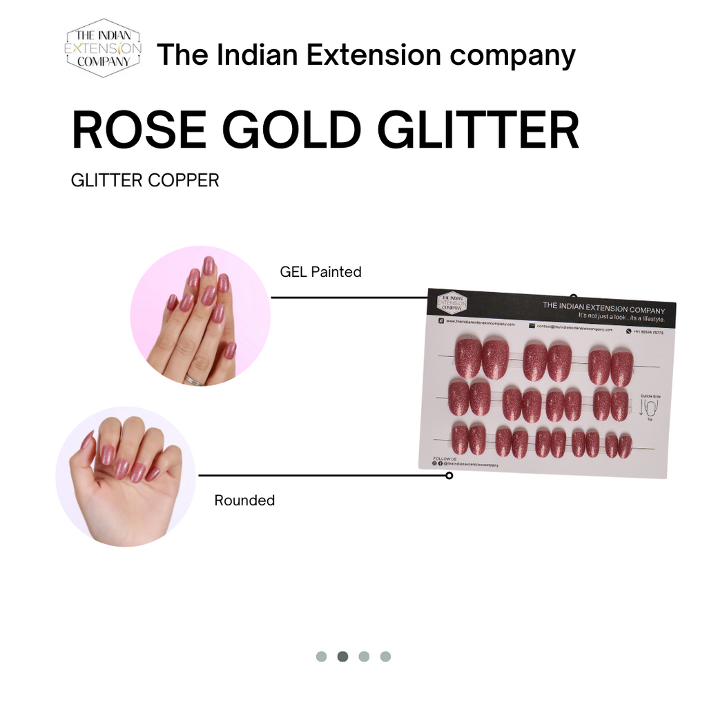 Rose Gold Glitter Nails
