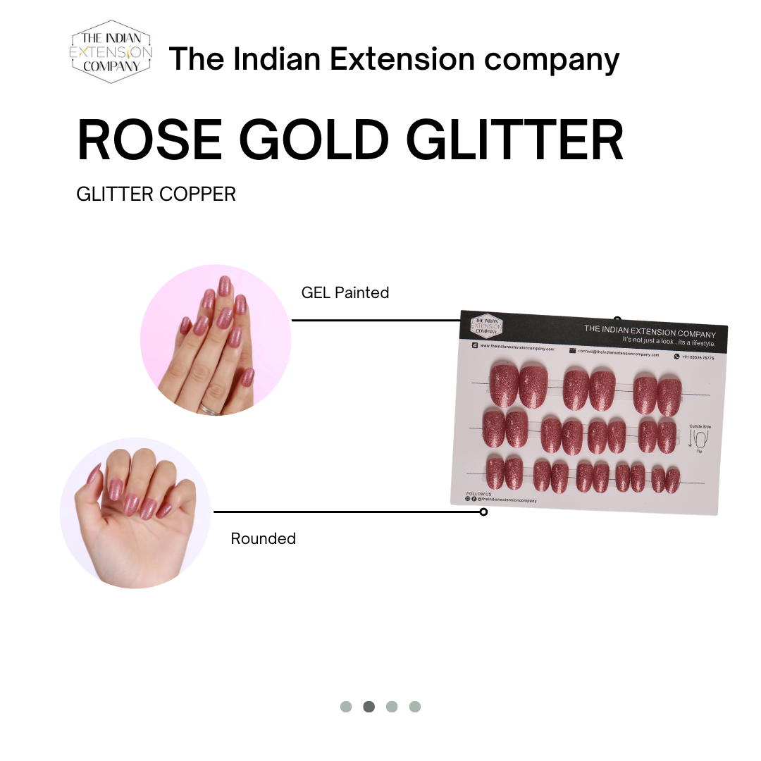 Rose Gold Glitter Nails