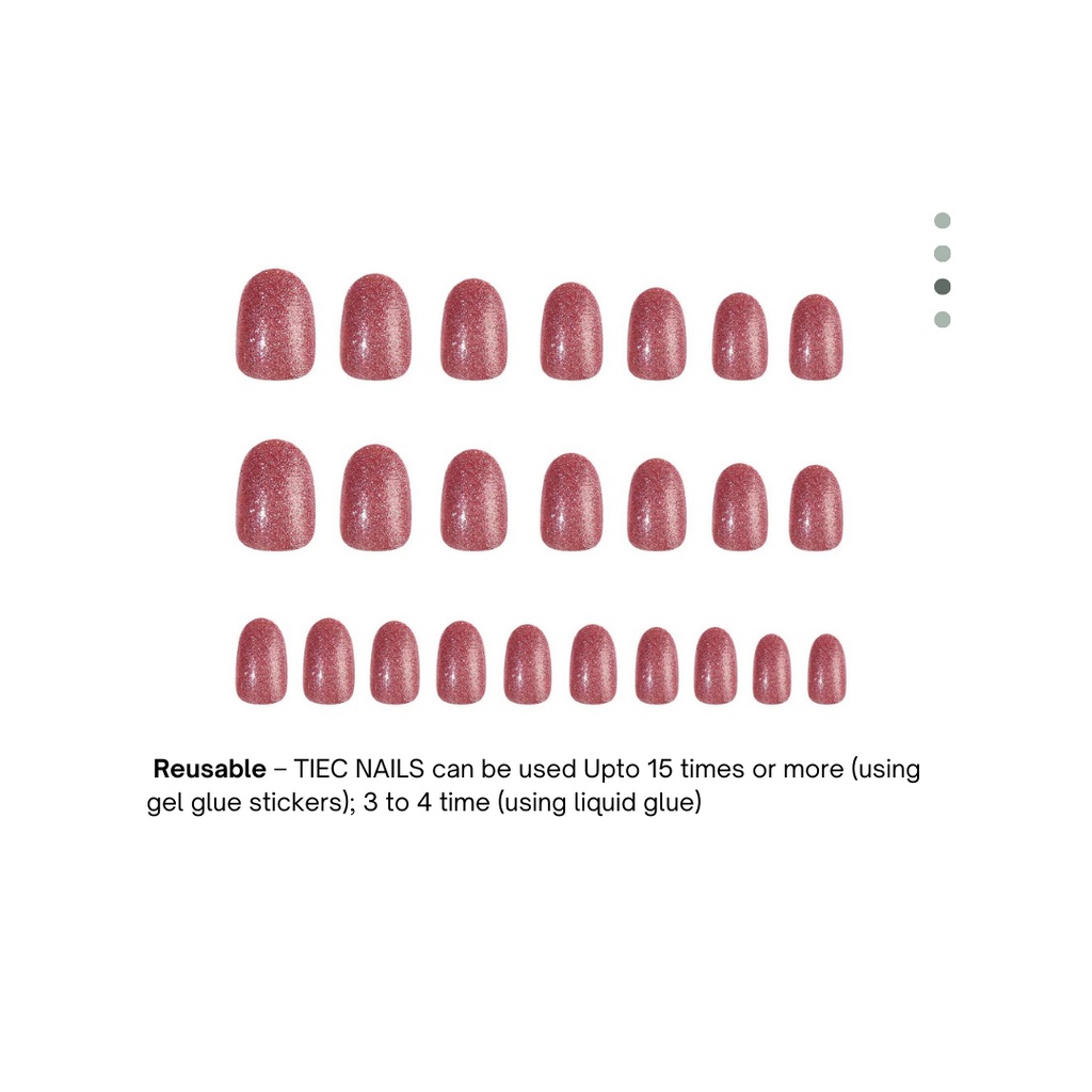 Rose Gold Glitter Nails