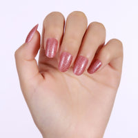 Rose Gold Glitter Nails